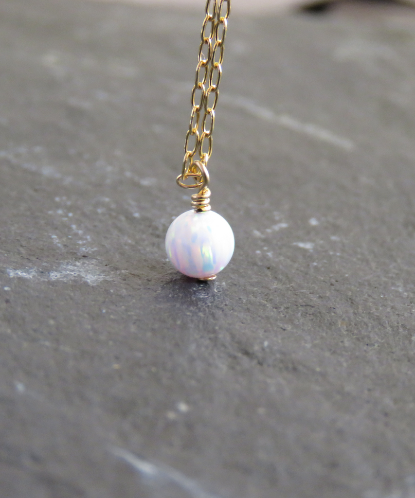 Opal Bead Necklace