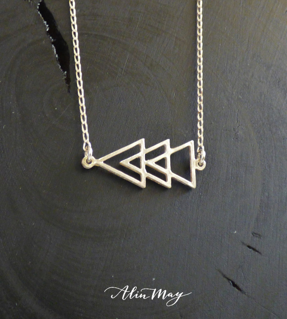 Horizontal Triangle Necklace