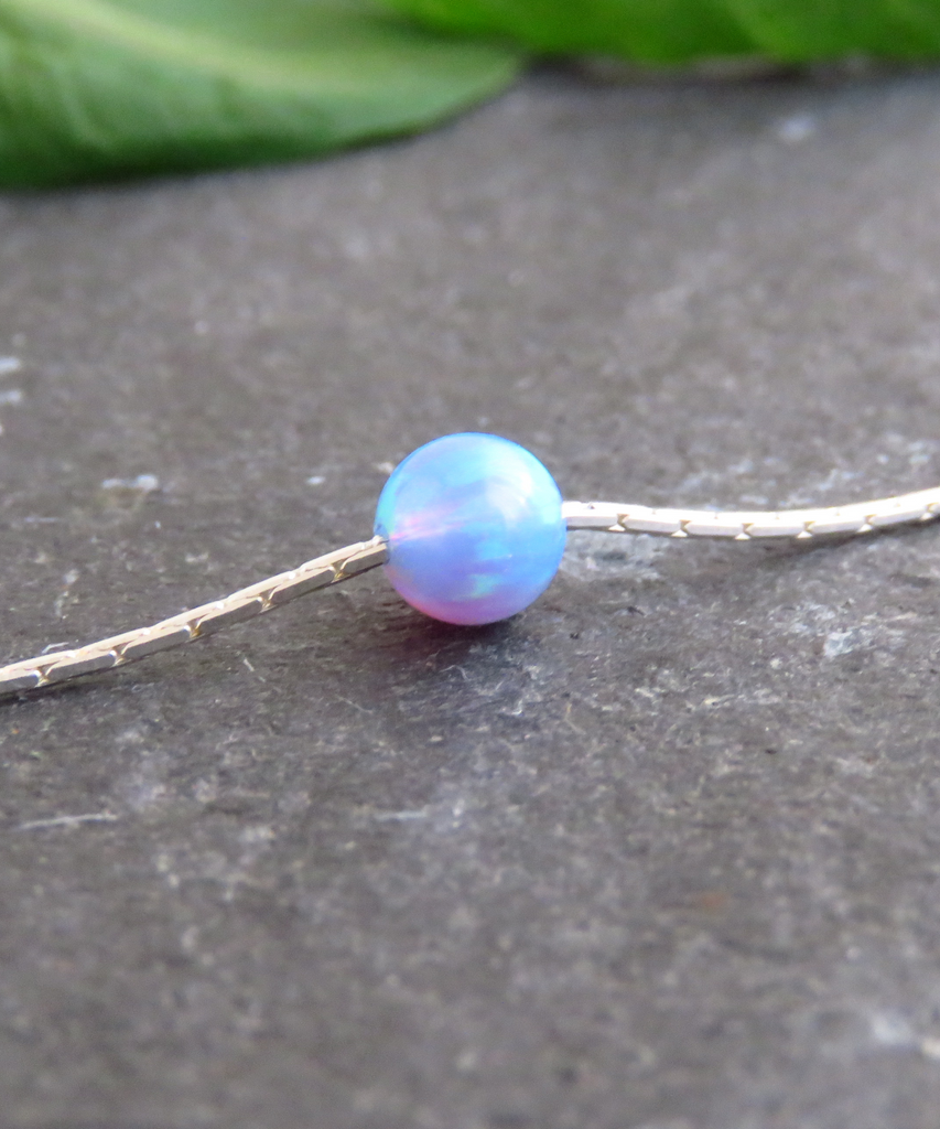 5mm Opal Bead Necklace