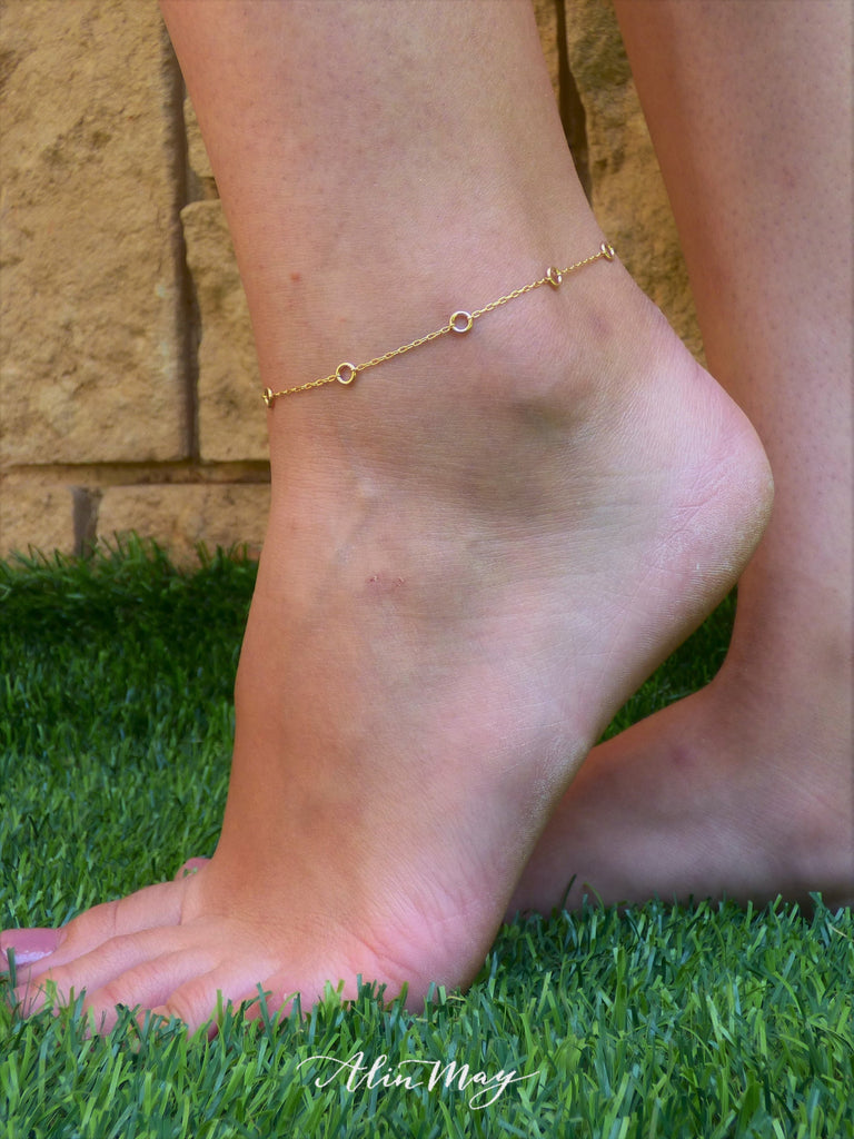 Gold Diamond Cut Lumacina Chain Ankle Bracelet – Fernbaugh's Jewelers