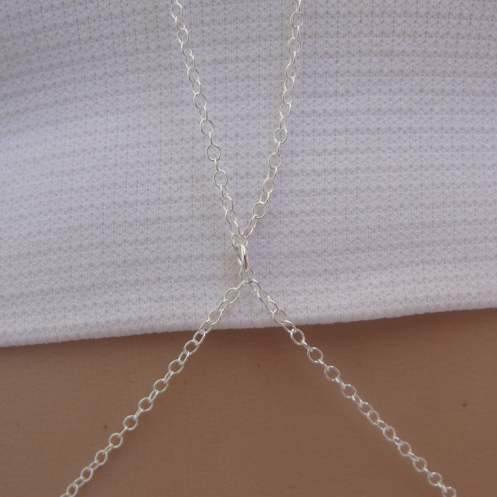 silver body chain- AlinMay