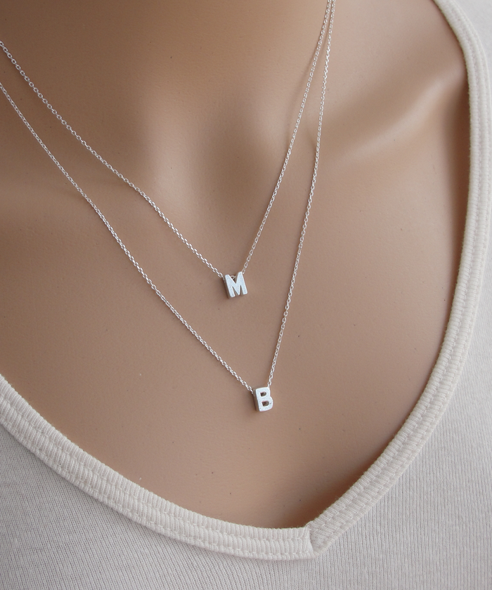 Layered Initials Necklace