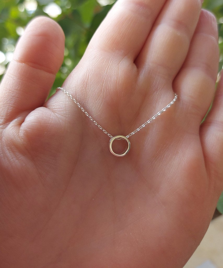 Tiny Karma Circle Necklace