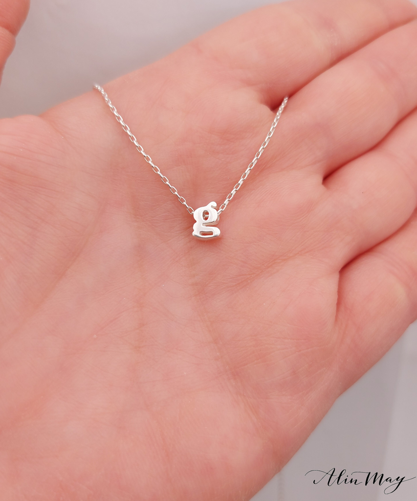 Lowercase Initial Necklace – True Curated Designs